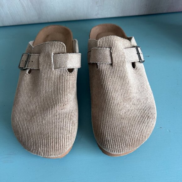 Rocket Dog Abel Plus Taupe Corduroy Platform Mule Slides Size 6 Slip On Womens - Picture 3 of 12